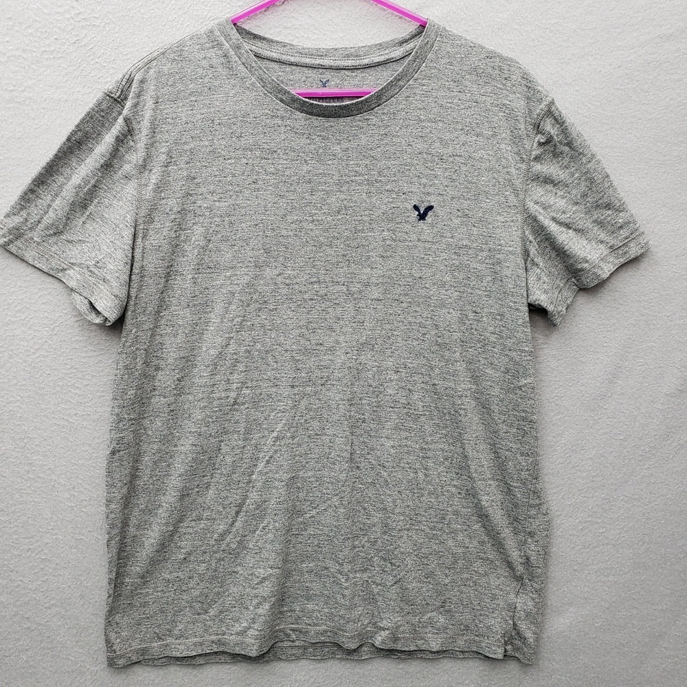 American Eagle Men's Legacy Tee Shirt Bird Logo Gray Minimalist Casual Basic L